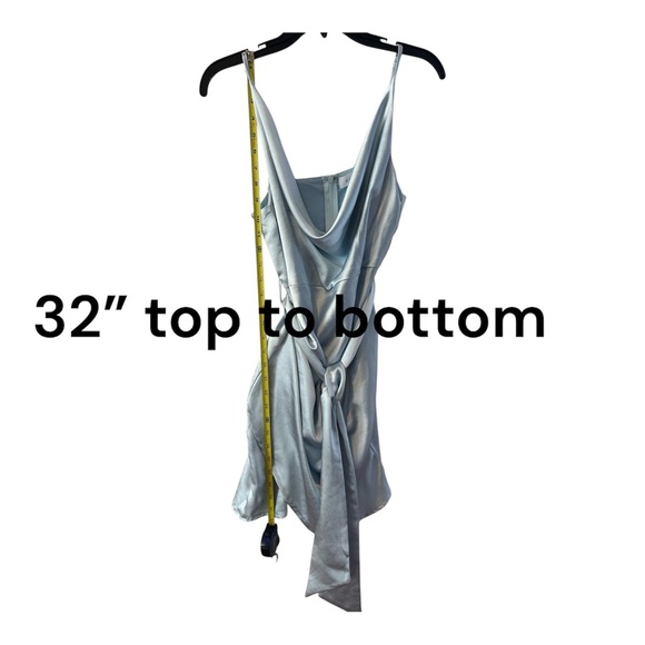 MABLE Light Blue Satin Mini Dress-Size Medium - Picture 7 of 7